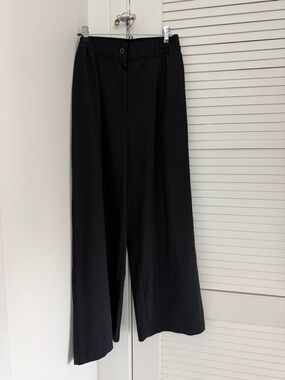 Beyond Yoga Men's Black Wide-Leg Trousers